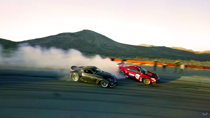 Ferrari GT86 vs Nissan 370Z  driftάρουν με λύσσα