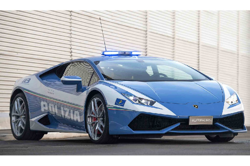 Η Lamborghini Huracan της Ιταλικής τροχαίας