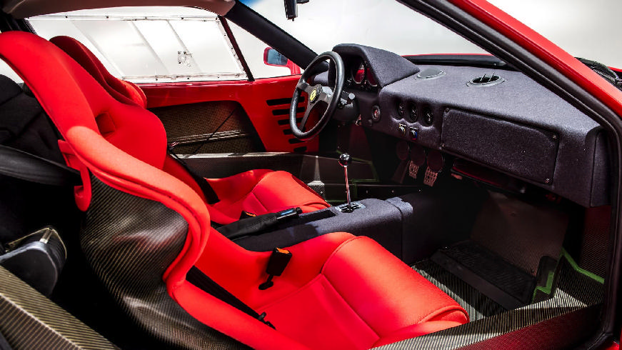 1989 ferrari f40-interior