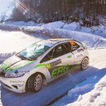 Το Ελληνικό πλήρωμα του Civic Type-R στη ράμπα τερματισμού του 85ου Rallye Automobile Monte Carlo