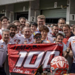 Ο Marc Marquez γιορτάζει το 100ο του MotoGP