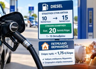 Καύσιμα: Έως 20 λεπτά φθηνότερο το diesel – Τι ισχύει από 1η Οκτωβρίου
