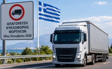 Απαγόρευση κυκλοφορίας φορτηγών άνω των 3,5 τόνων την 28η Οκτωβρίου 2026