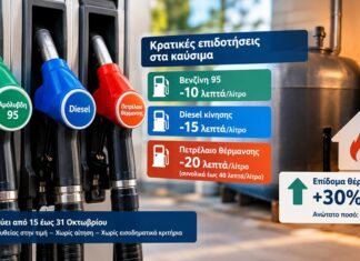 Κρατικές επιδοτήσεις καυσίμων και θέρμανσης 15 10 2026